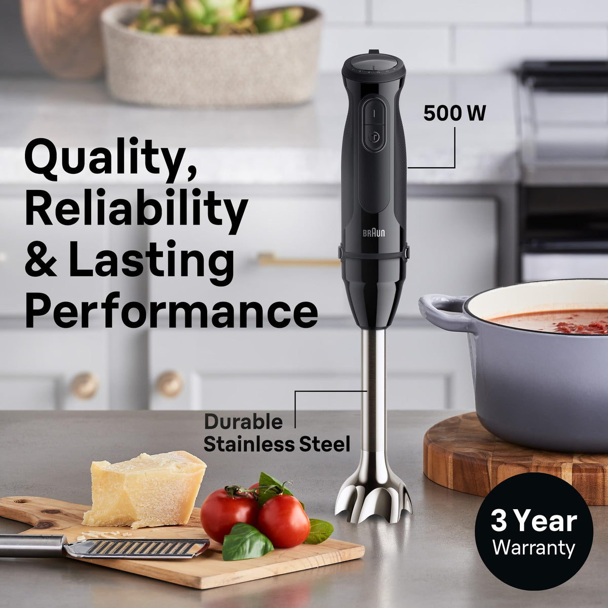 Braun MultiQuick Vario 5 Immersion Blender, 21-Speed, 500W