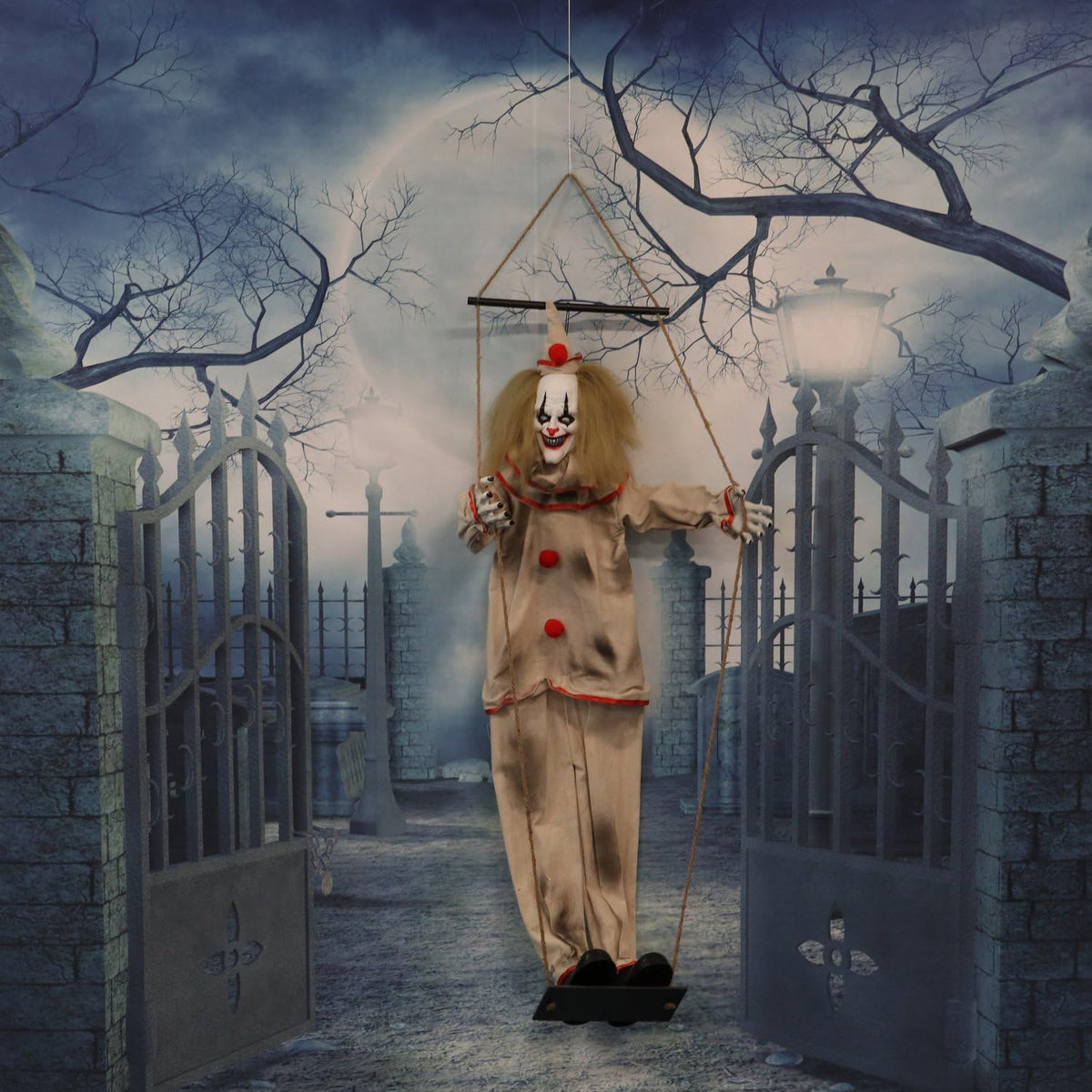 Haunted Hill Farm Smalls Animated Swinging Clown, 55 In