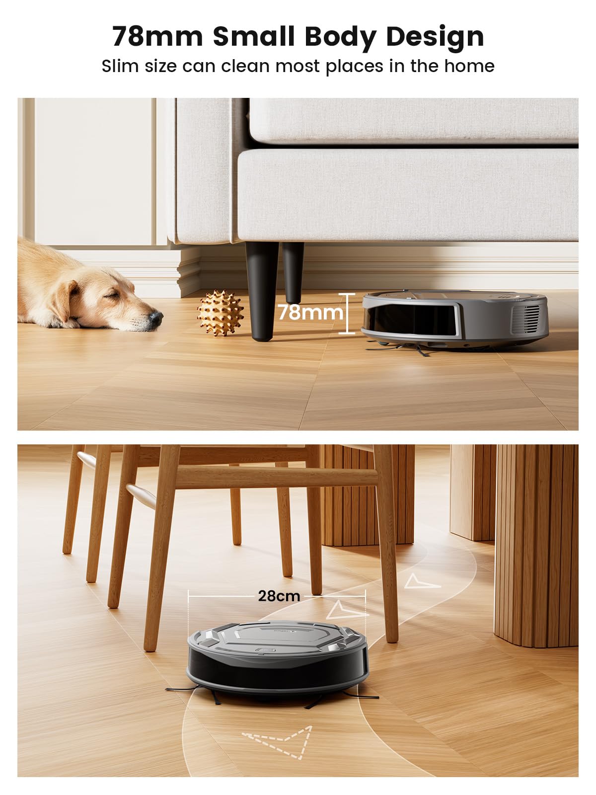 Lefant M210Pro Robot Vacuum Cleaner, 4000 Pa, 200 Min Runtime