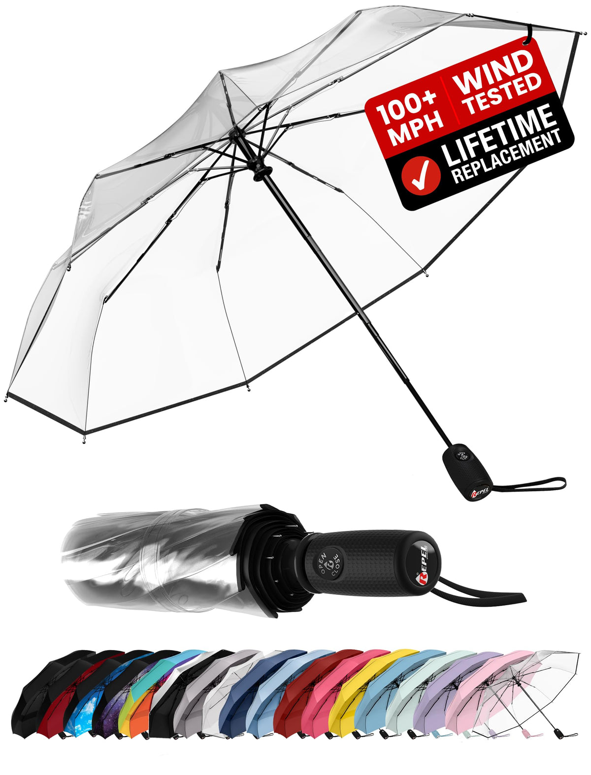 Repel Windproof Travel Umbrella, Auto Folding