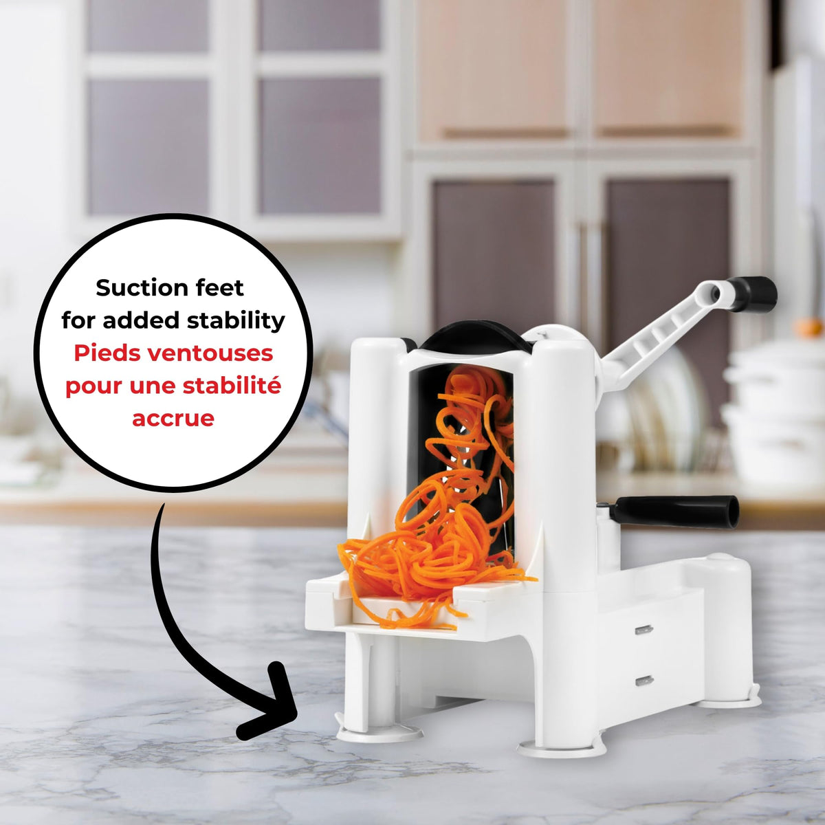 Starfrit Spiralizer with 4 Blades and Suction Base