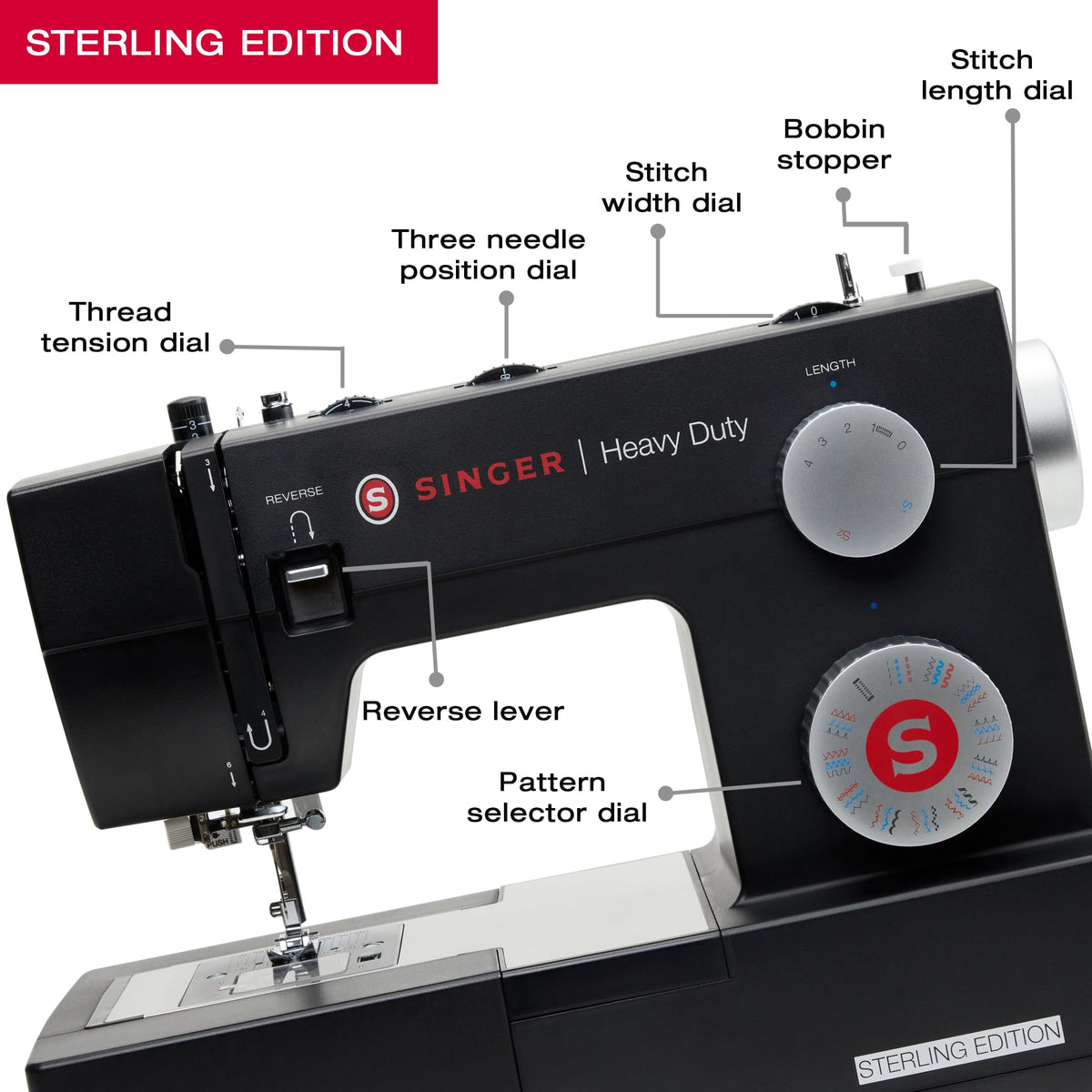 SINGER 4432 Sterling Heavy Duty Sewing Machine with Accessory Kit