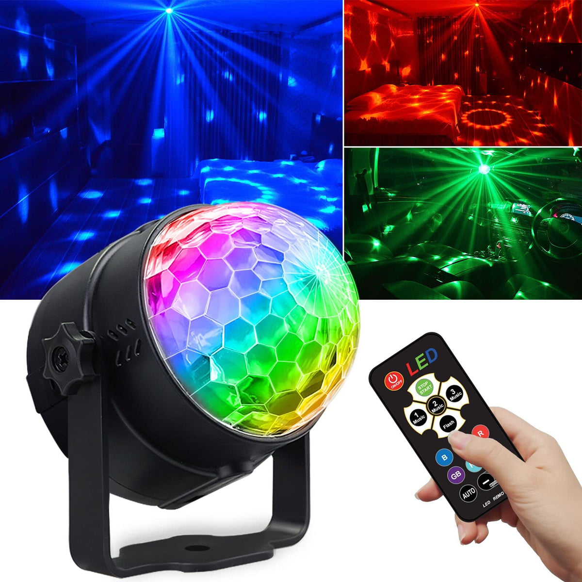 Happy Birthday Disco Party Decorations, USB LED Mini Disco Ball Lamp