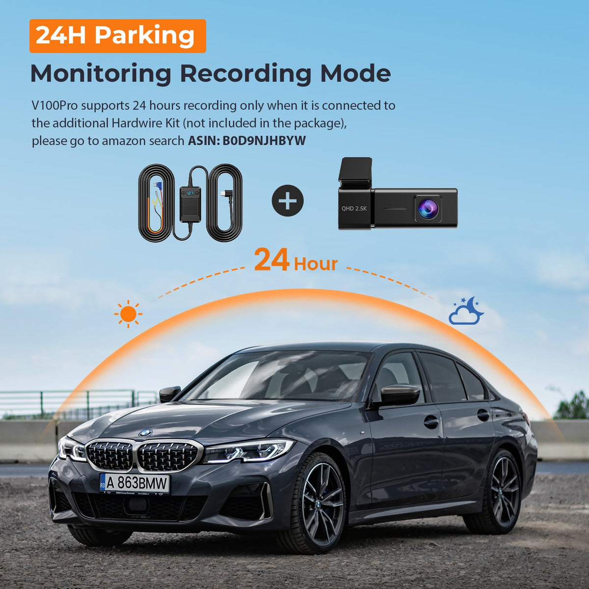1440P Front Dash Cam with WiFi & 32 GB Card