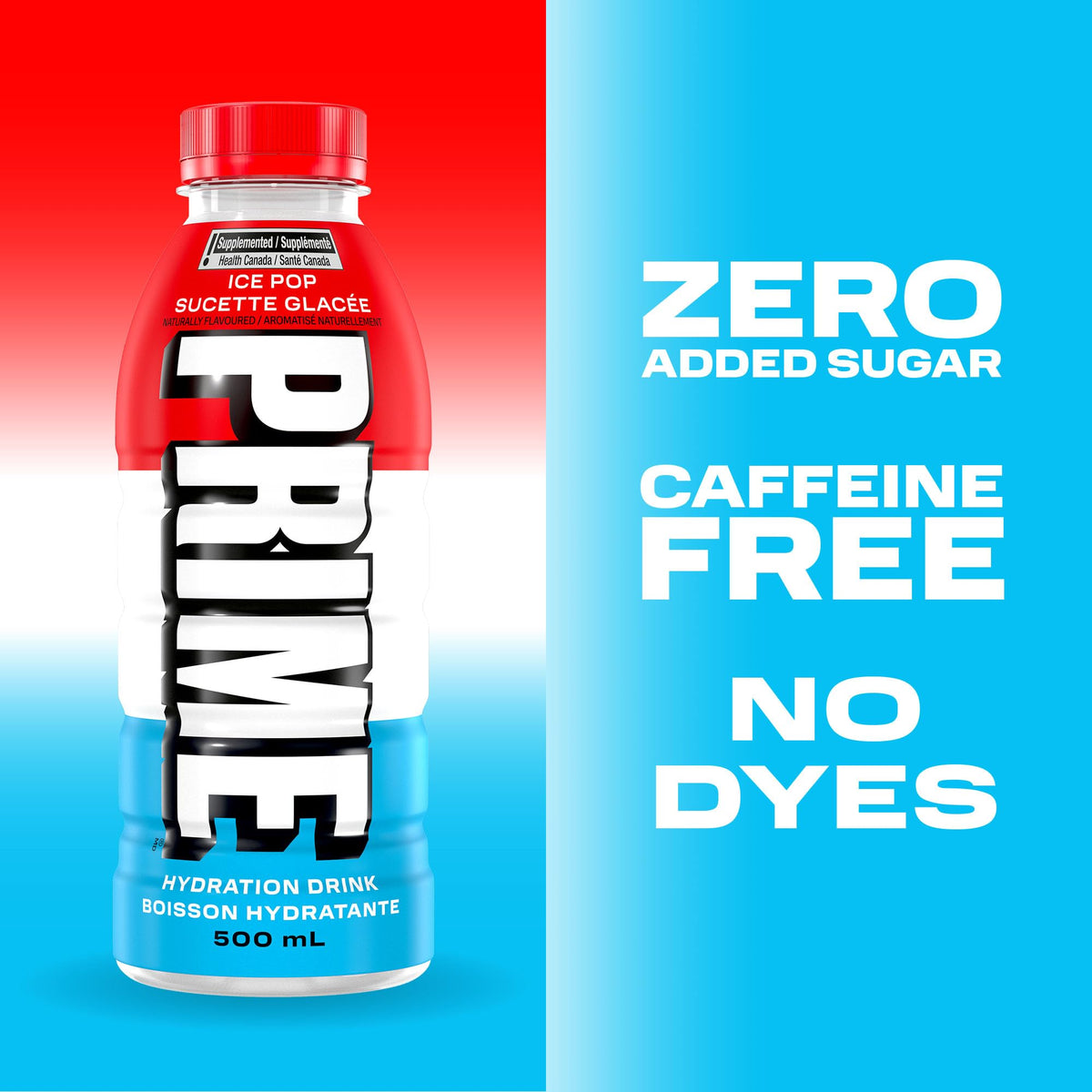 Prime Hydration Drink Ice Pop, 12 x 500 mL