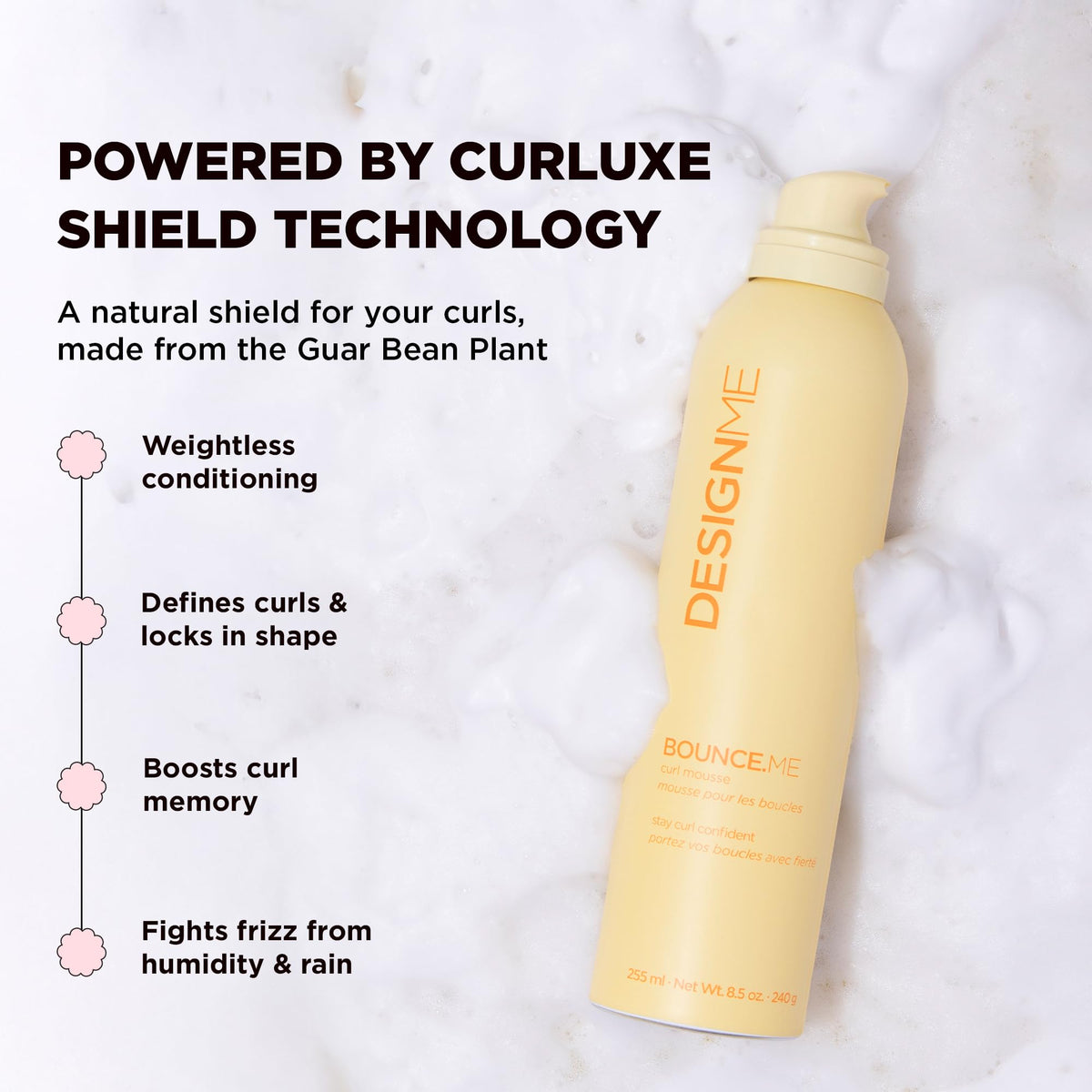 Design.Me BOUNCE.ME Curl Mousse, Lightweight Curl Defining