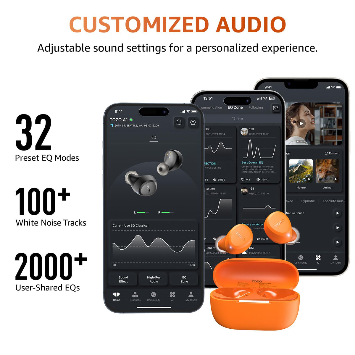 TOZO A1 Bluetooth 5.3 Wireless Earbuds