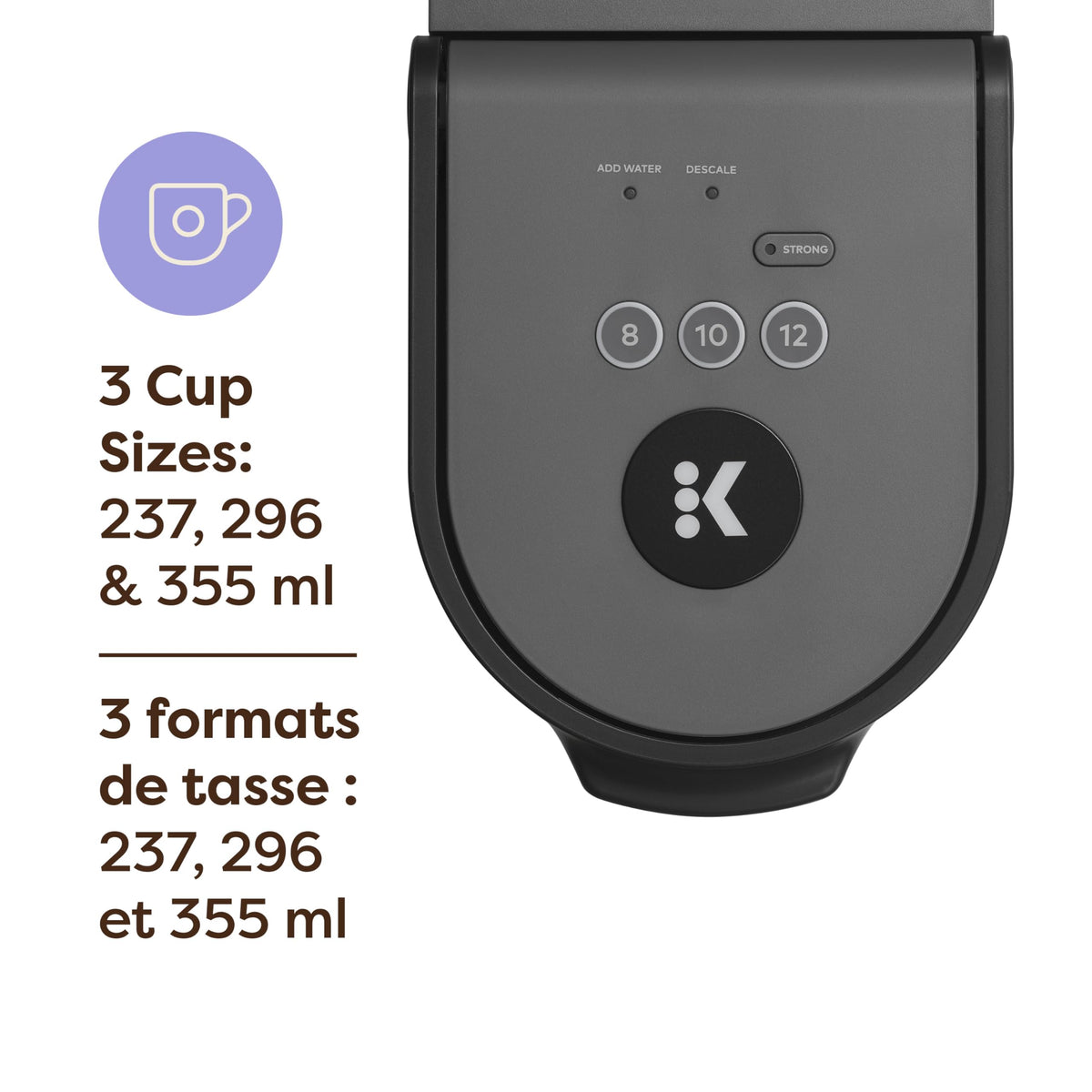 Keurig K-Mini Go Single Serve Coffee Maker, Grey