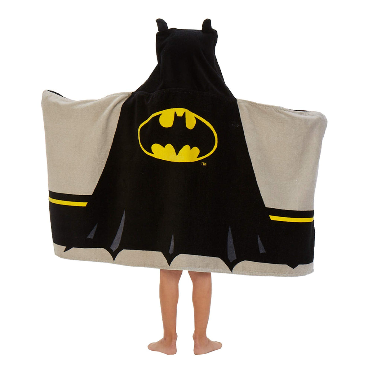 Franco Batman Kids Hooded Towel Wrap, 24 x 50 In