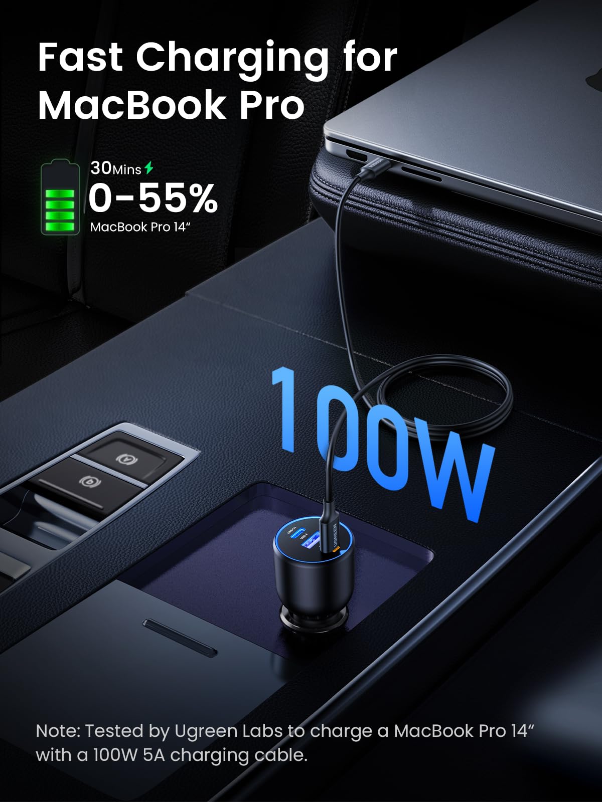 UGREEN 130W USB C Fast Car Charger