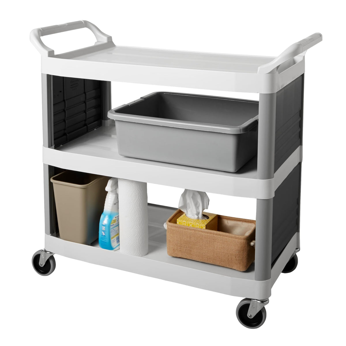 Rubbermaid Commercial Products Bus/Utility Box, Gray, 7-Gallon