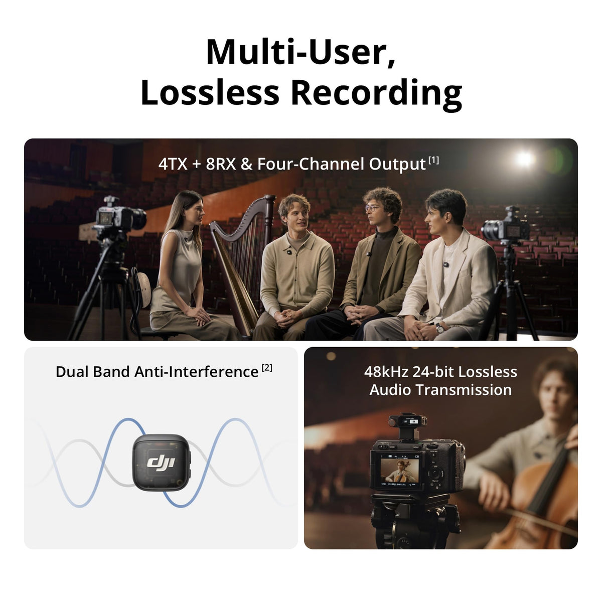 DJI Mic 3 Wireless Microphone (2 TX + 1 RX + Charging Case)