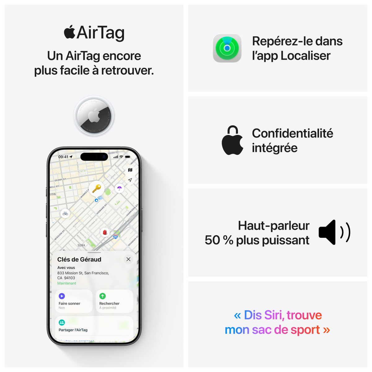 Apple AirTag, 1 Pack, 2nd Generation