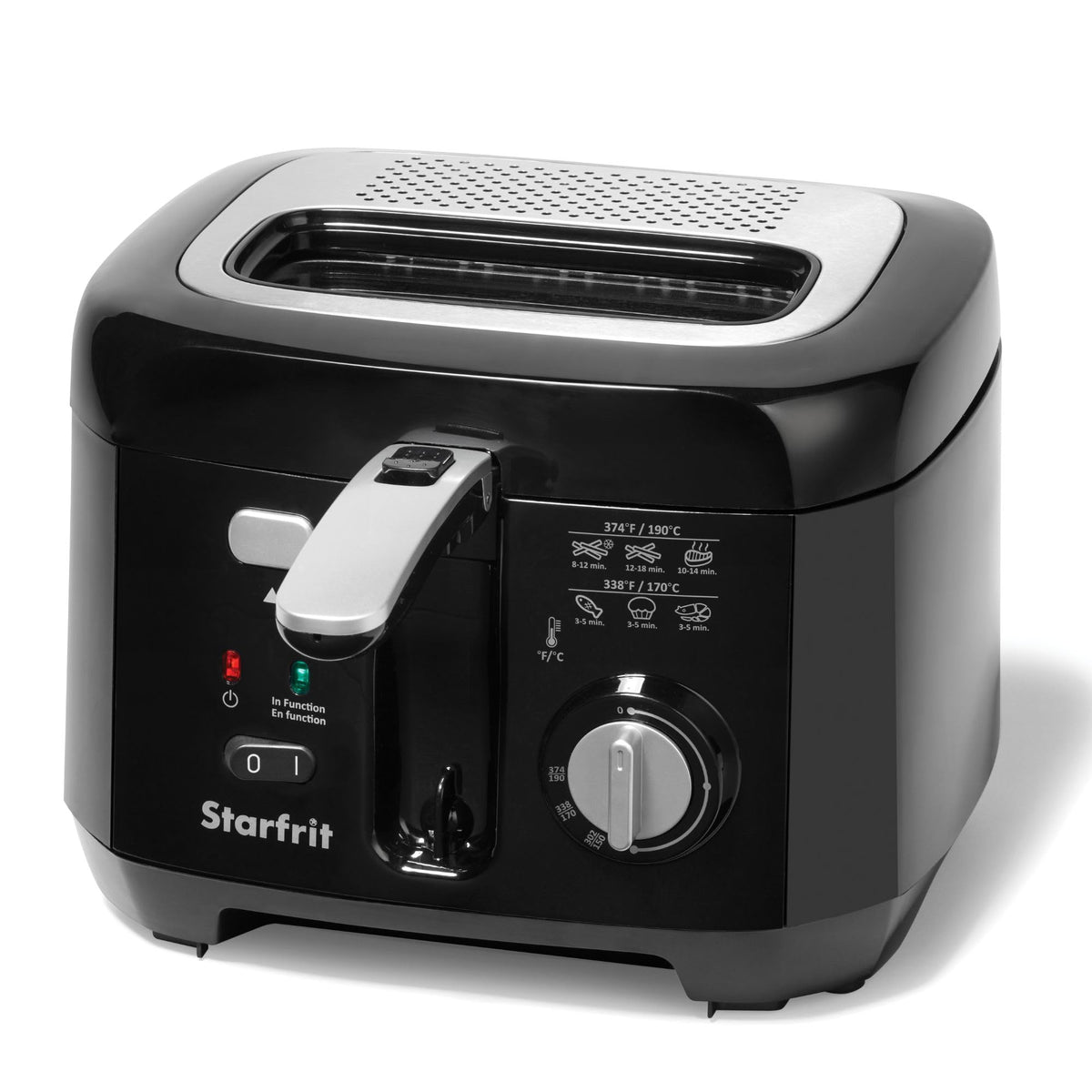 Starfrit Deep Fryer, 2.5L Capacity, Ceramic Bowl, Black
