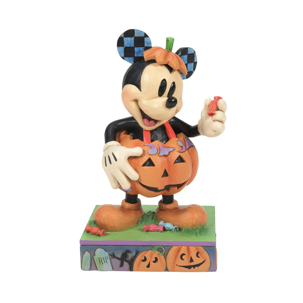 Enesco Disney Traditions Mickey Mouse Pumpkin Figurine, 6.125 Inch