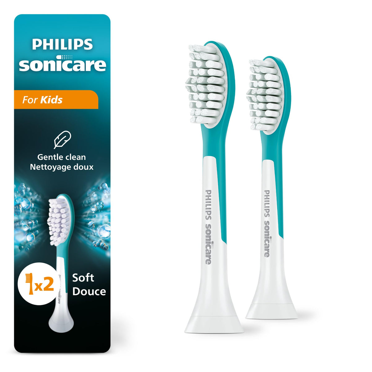 Philips Sonicare for Kids Electric Toothbrush Heads, HX6042/94, 2 Pack