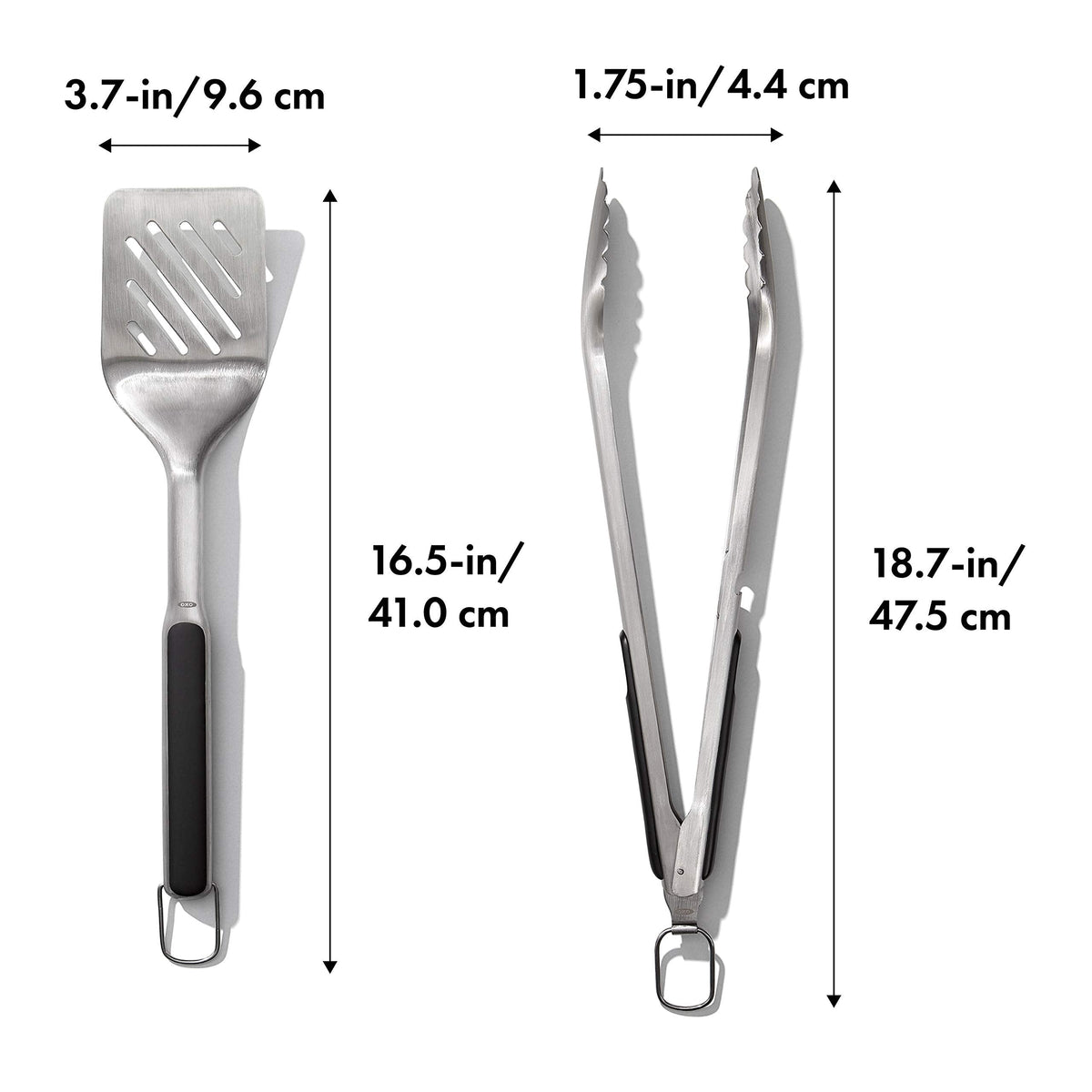 OXO Good Grips Grilling Tongs & Turner Set, Black