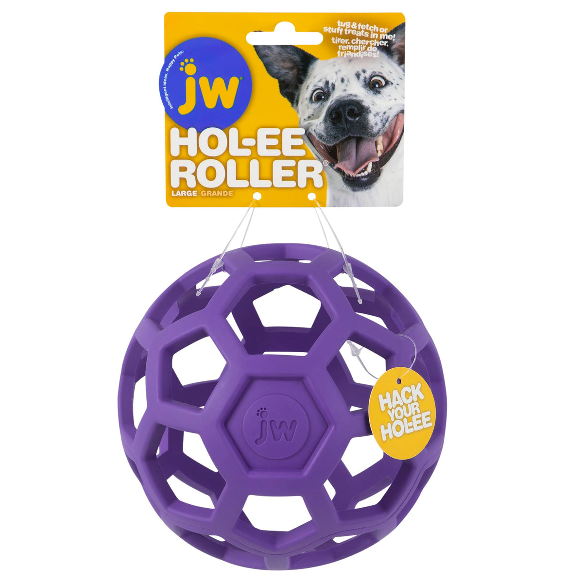 JW Pet HOL-ee Roller Original Dog Puzzle Ball, Large, Assorted Colours