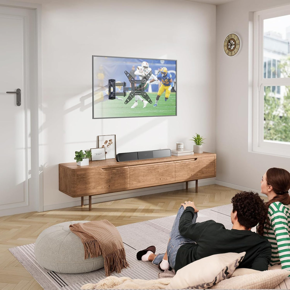Pipishell PISF1 Full Motion TV Wall Mount, 13-43 Inch