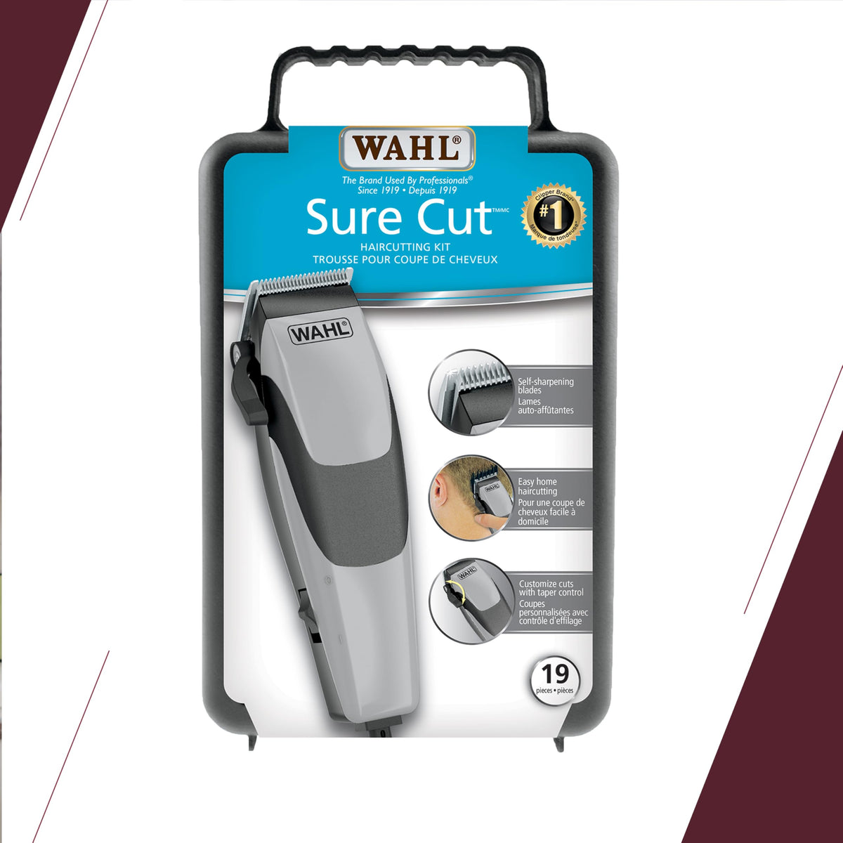 Wahl Sure Cut Home Haircutting Kit, Electric Clipper, 3101