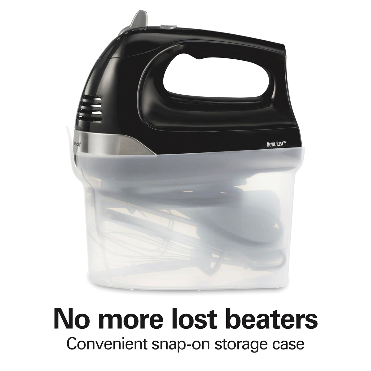 Hamilton Beach 6-Speed Electric Hand Mixer, 275W, Black (62639C)