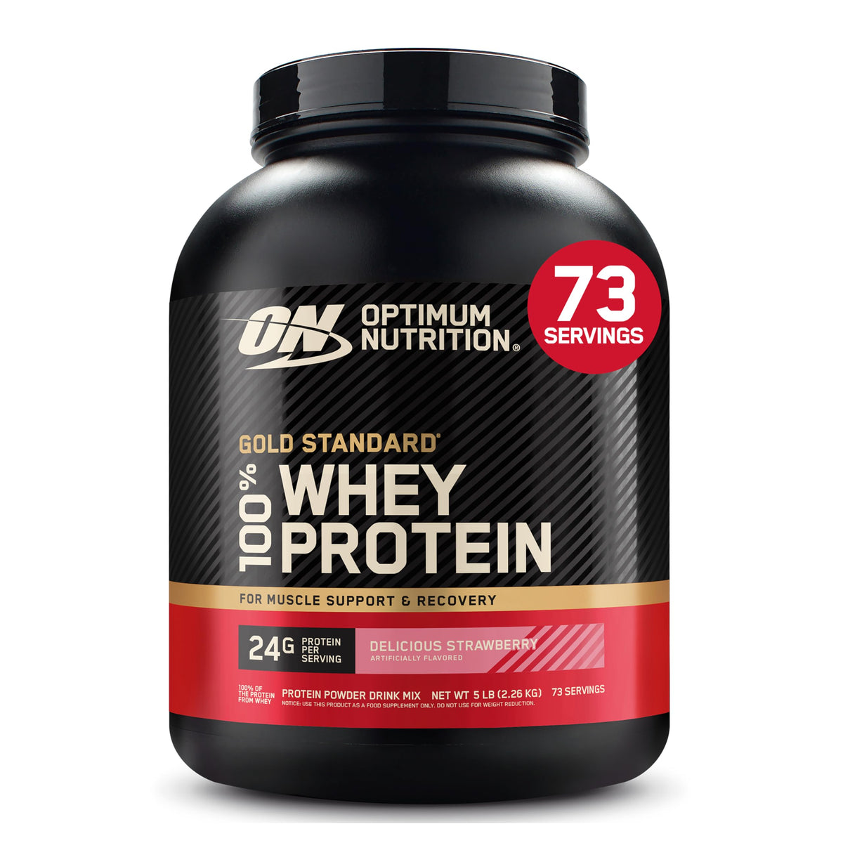 Optimum Nutrition Gold Standard 100% Whey, Strawberry, 2.270g