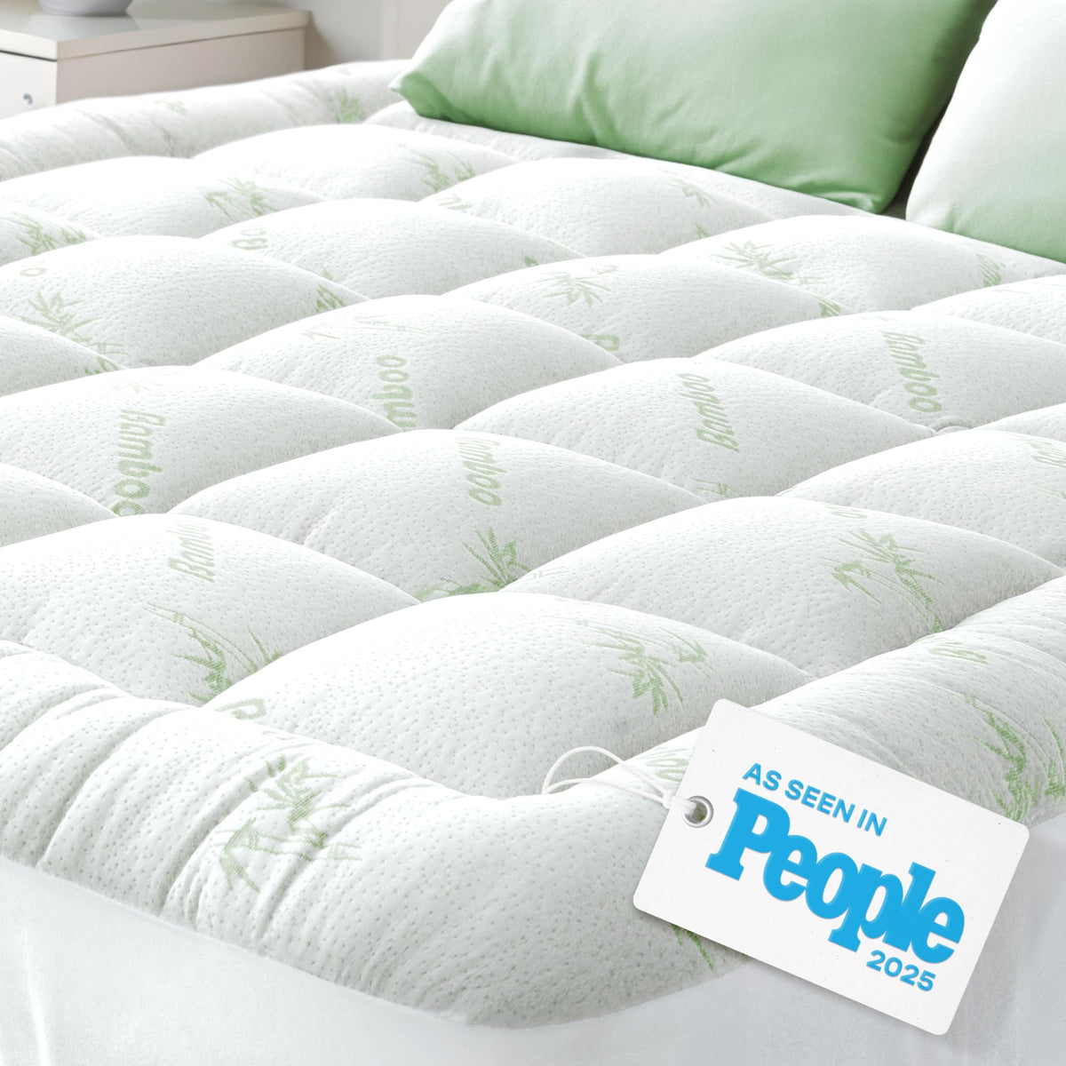 Bamboo Mattress Topper, Queen RV, Green