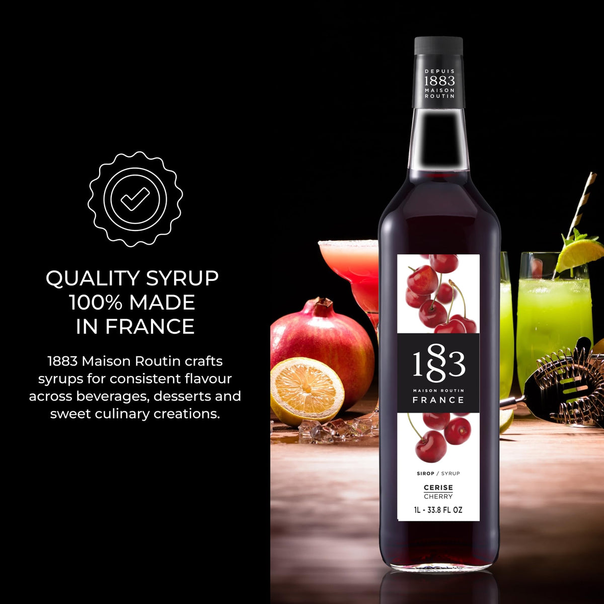 Maison Routin 1883 Cherry Syrup, 1000 mL