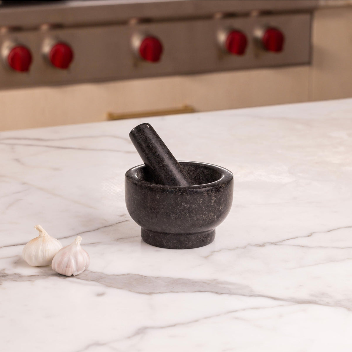 Lagostina Natural Granite Mortar and Pestle, 1.3 Cup, Gray