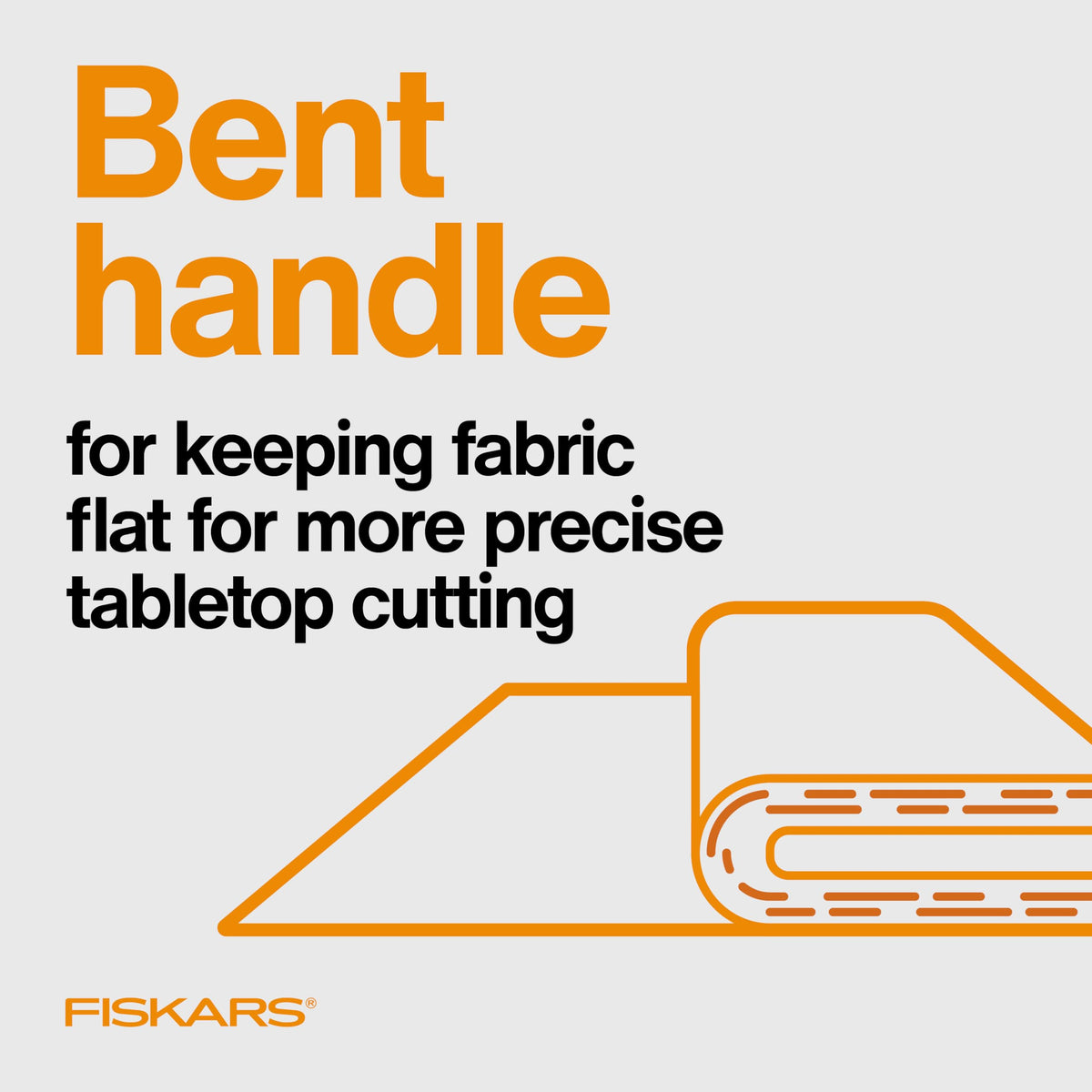 Fiskars Easy Action Fabric Scissors, Spring-Assisted Bent Handle