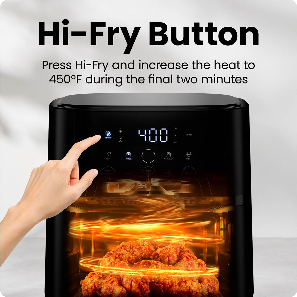 Chefman Air Fryer with Hi-Fry Technology, 4 QT, Black
