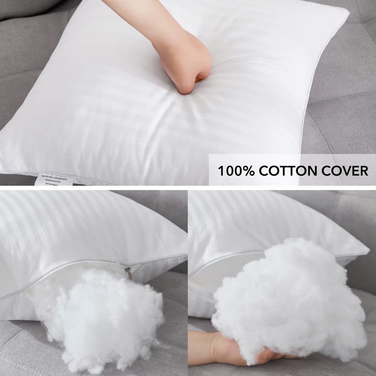 Oubonun Throw Pillow Inserts, 18 x 18, Pack of 2