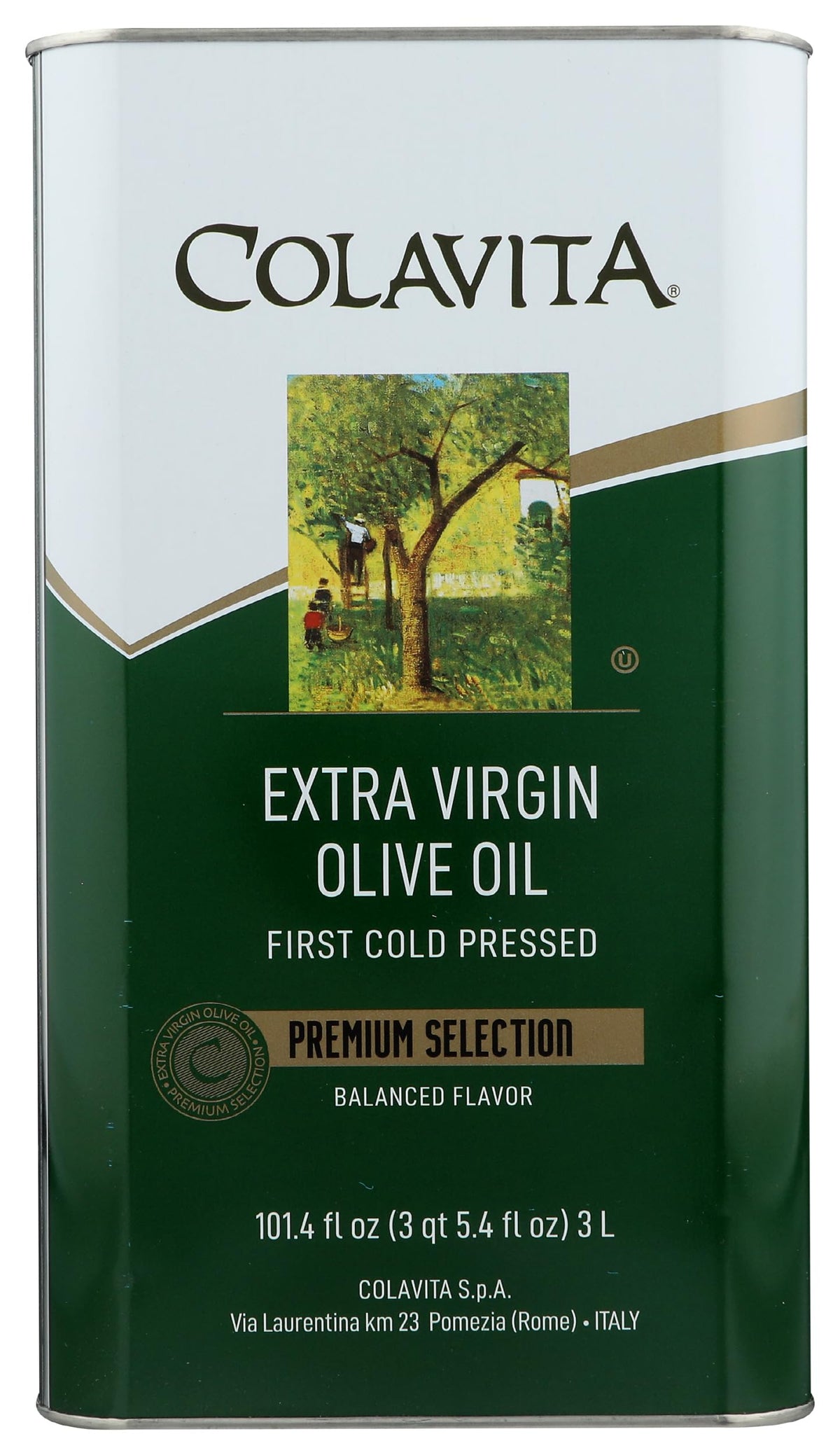 Colavita Premium Selection Extra Virgin Olive Oil, 3L Tin