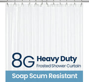 LiBa PEVA Shower Curtain Liner, 72 x 72 in, Frosted