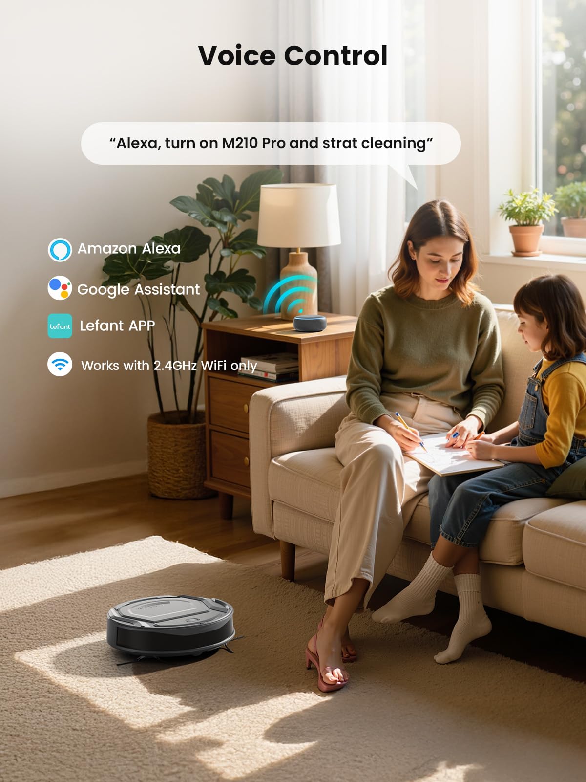Lefant M210Pro Robot Vacuum Cleaner, 4000 Pa, 200 Min Runtime