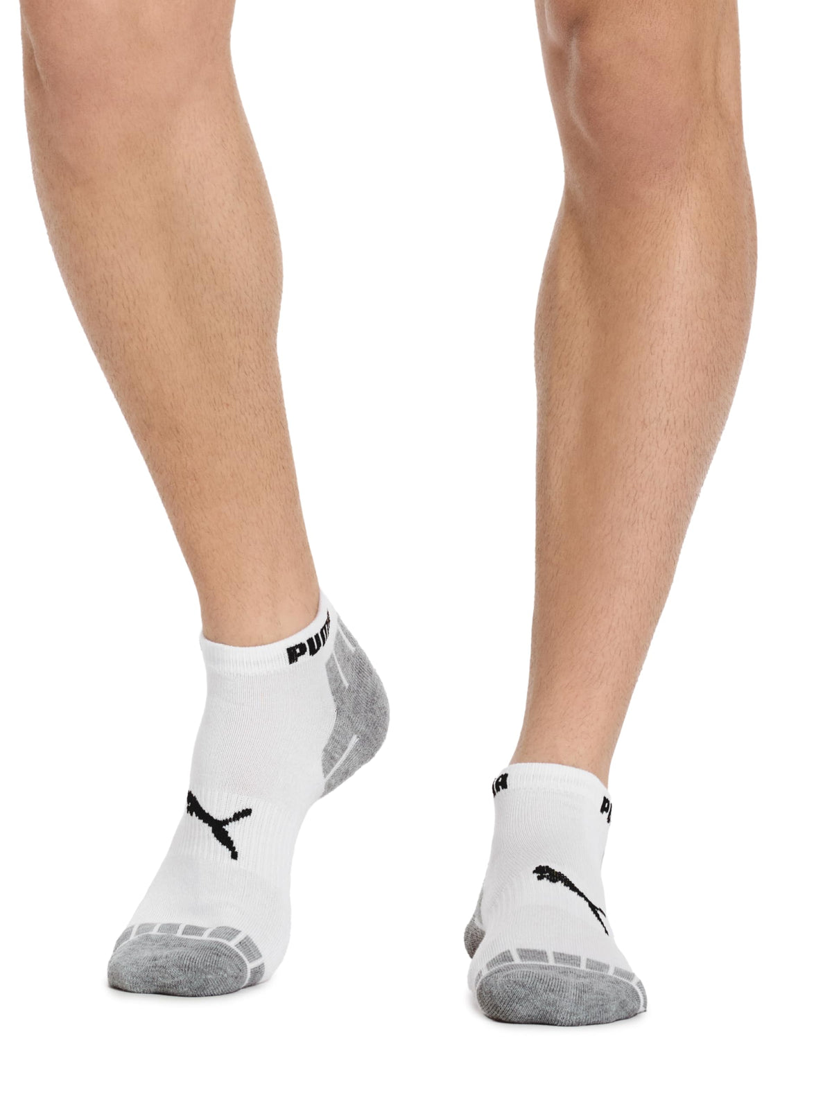 PUMA Men's Low Cut Socks, White/Black, 10-13 (8 Pack)