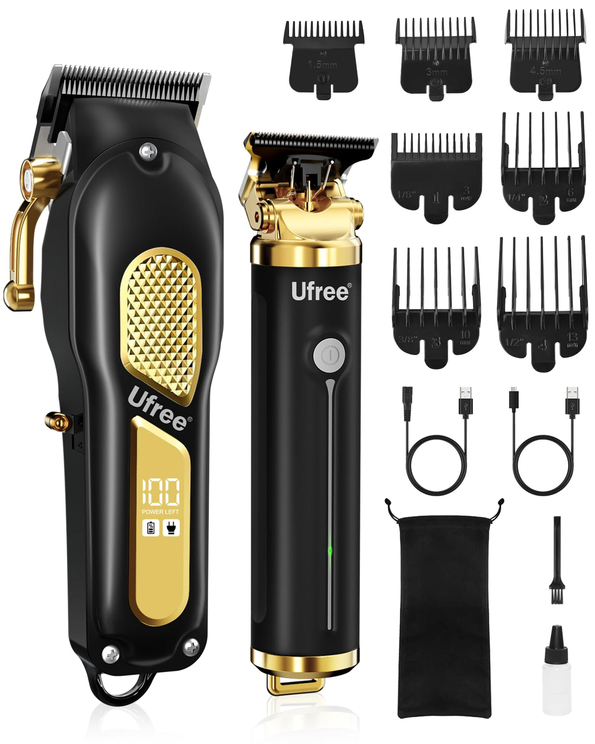 Ufree Cordless Hair Clippers and Trimmers Grooming Kit for Men