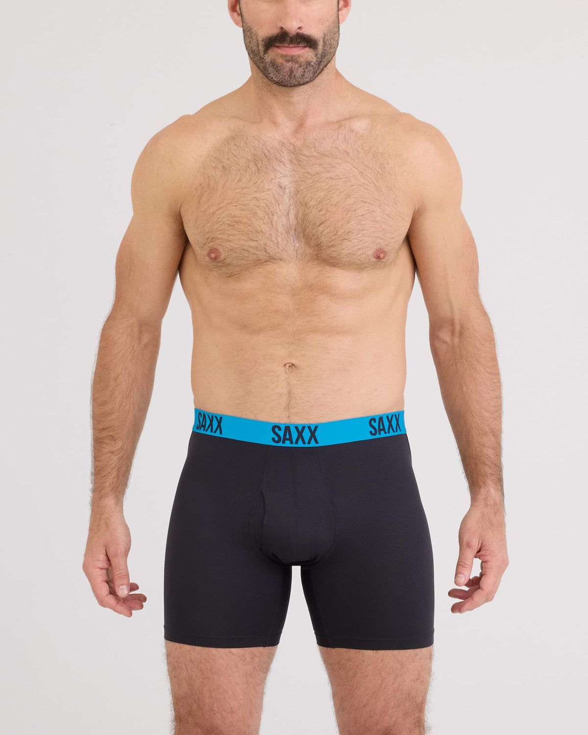 SAXX Men's Performance Mesh Boxer Brief, 3-Pack, Black/Graphite, M