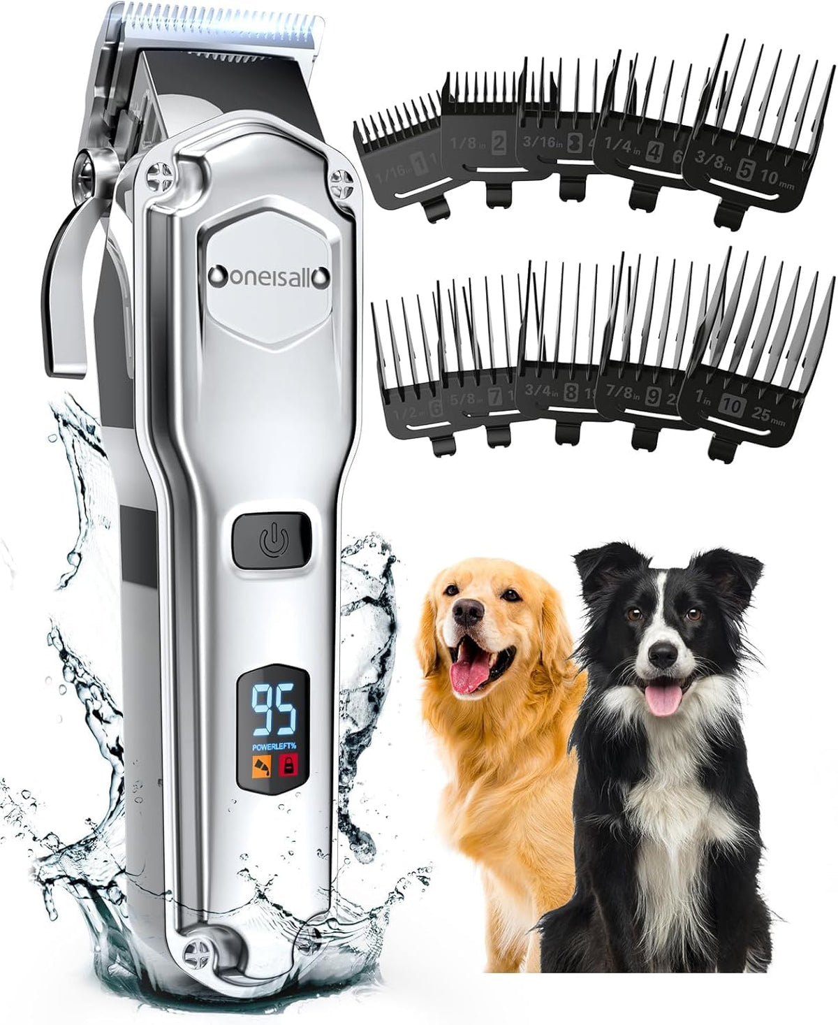 oneisall Cordless Dog Clippers for Thick Coats