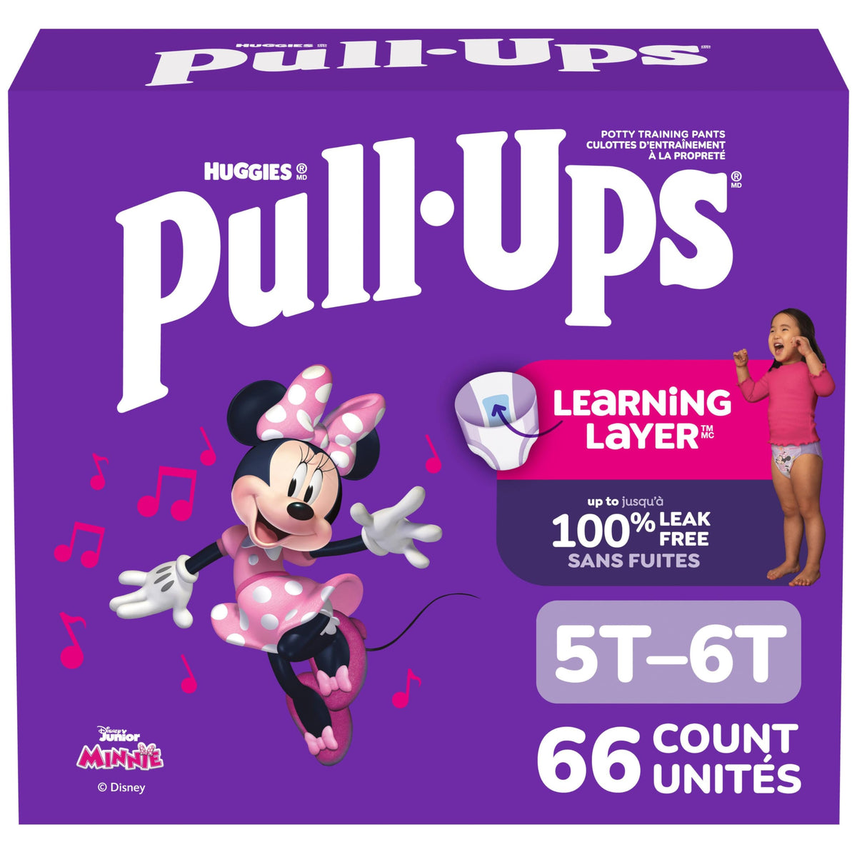Pull-Ups Girls Potty Training Underwear, 5T-6T (46+ lbs), 66 Count