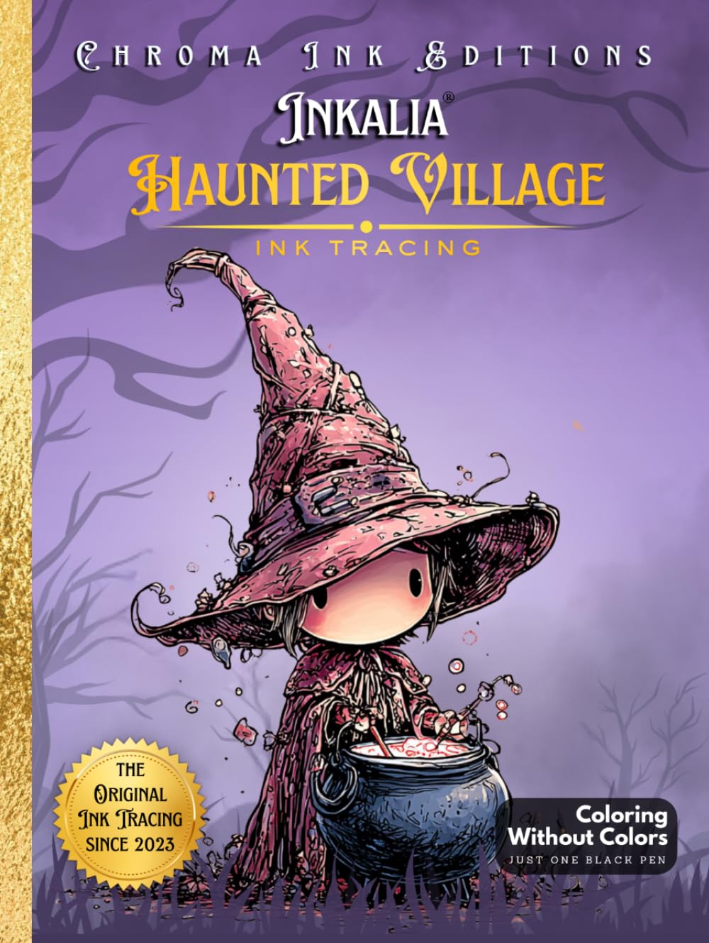 Inkalia Tracing Haunted Village Ink Tracing Coloring Book