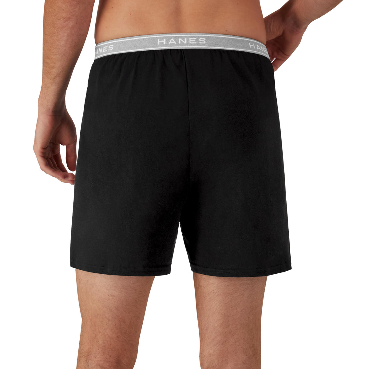 Hanes Men's Exposed Waistband Knit Boxers, Assorted, 5 Pack, X-Large