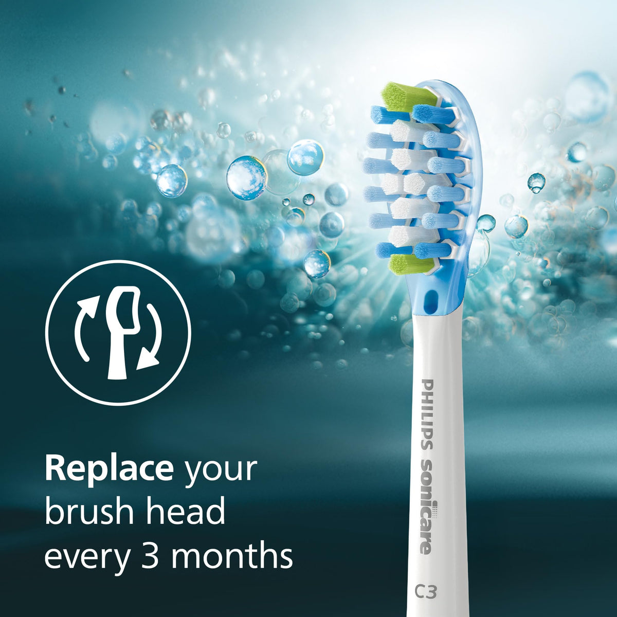 Philips Sonicare C3 Plaque + Whitening Brush Heads, 2 Pack, HX9042/65