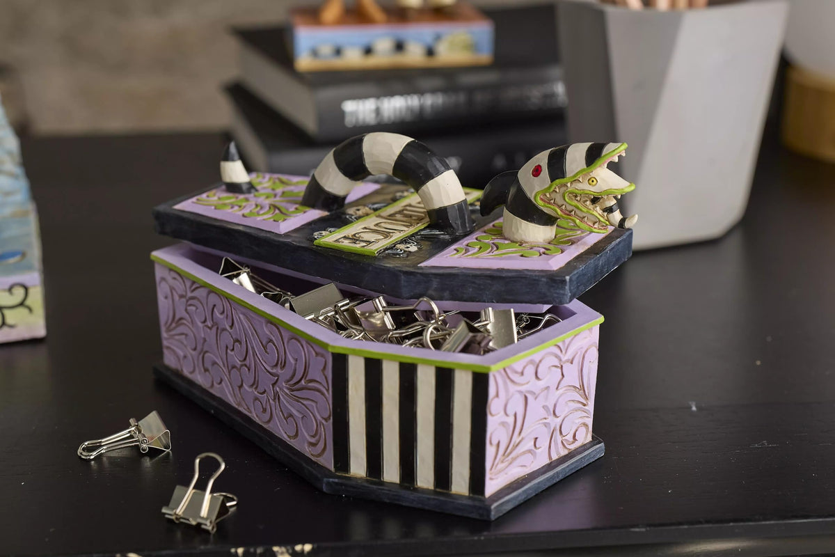 Enesco Beetlejuice by Jim Shore Coffin Trinket Box, 3.15 Inch