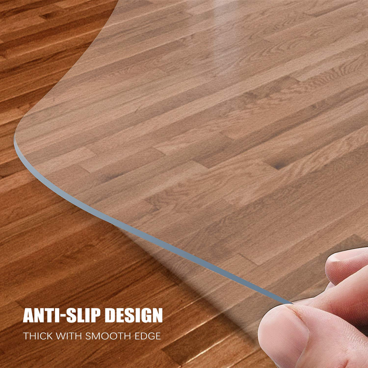 Kuyal Clear Chair Mat for Hard Floors, 36" x 48"