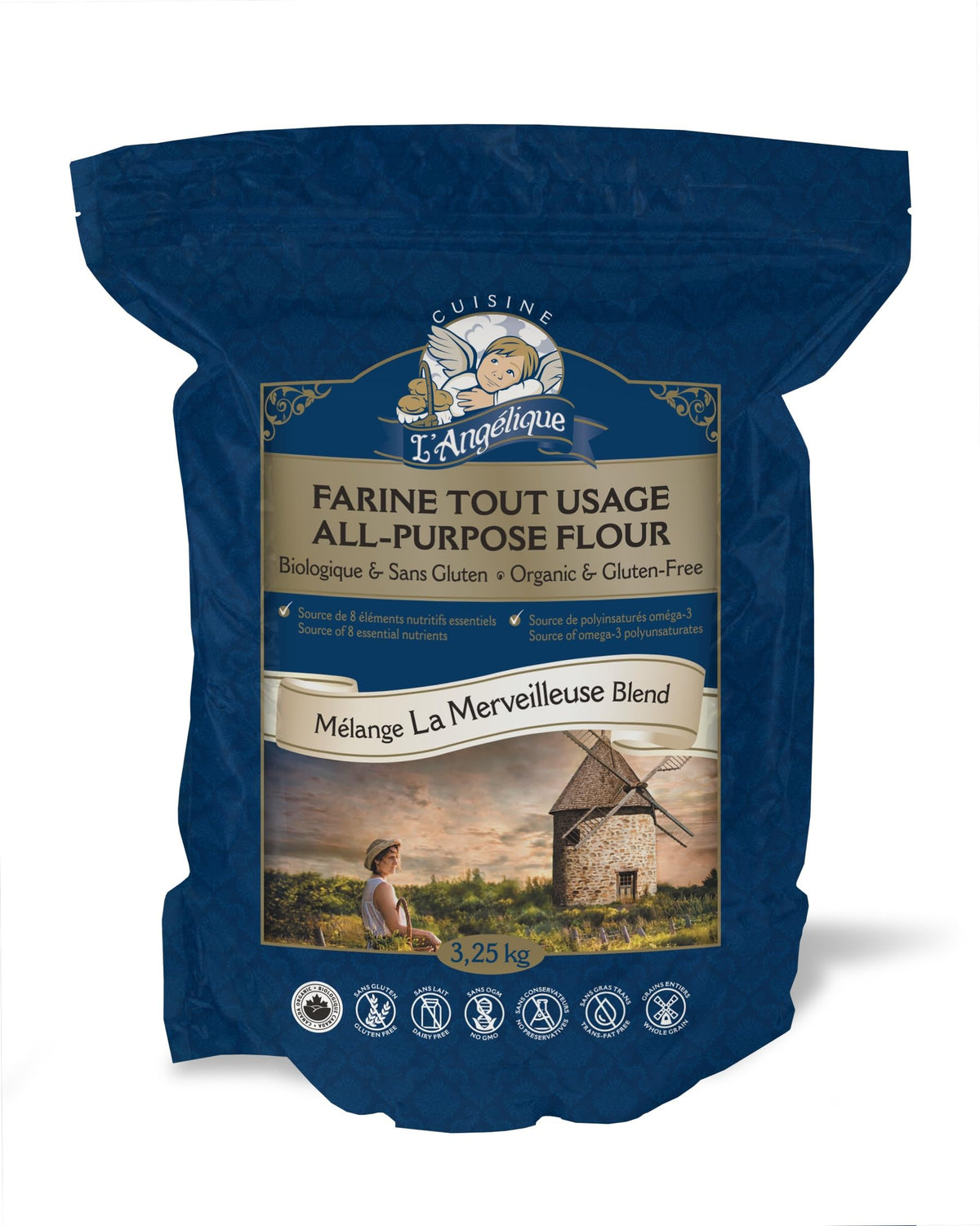 Cuisine L'Angelique La Merveilleuse Gluten-Free Organic Flour, 3.25 kg