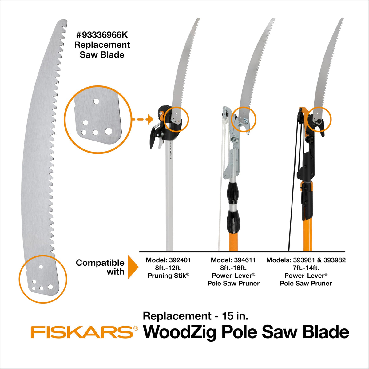 Fiskars 15 Inch Replacement Saw Blade (9333)