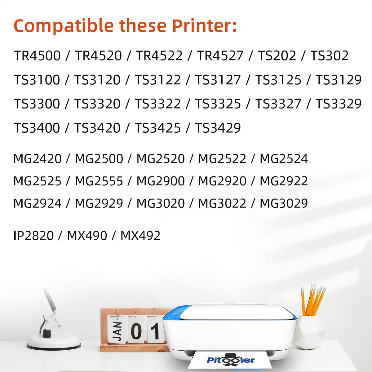 Pitooler PG-245XL/CL-246XL Compatible Ink Cartridges for Canon