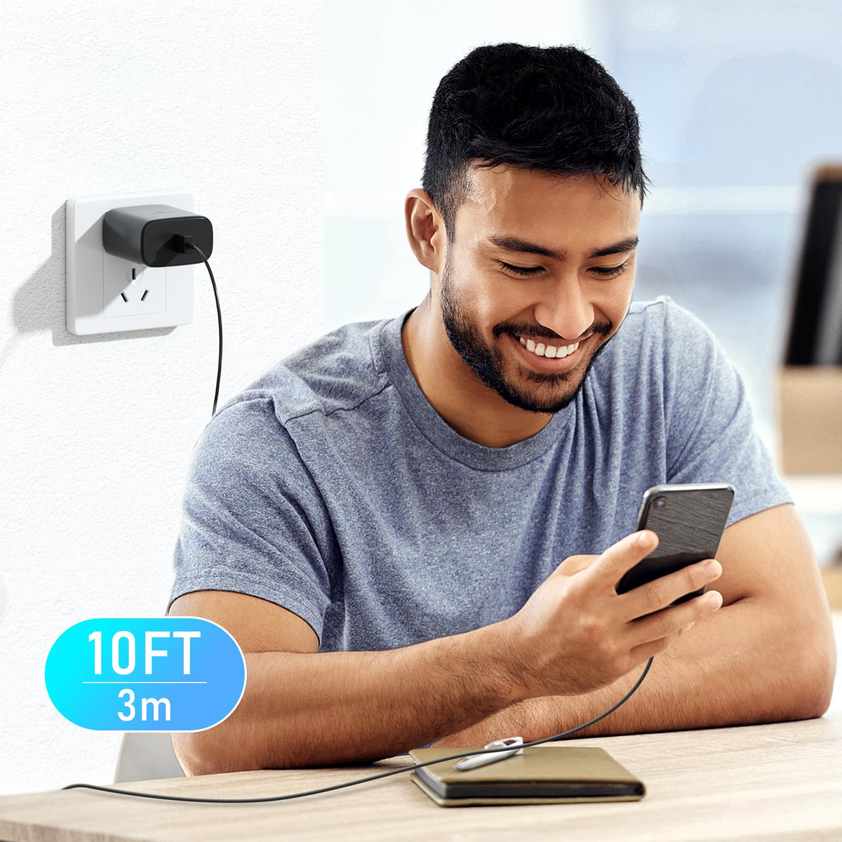 Samsung 45W Super Fast USB-C Wall Charger with 10 ft Cable
