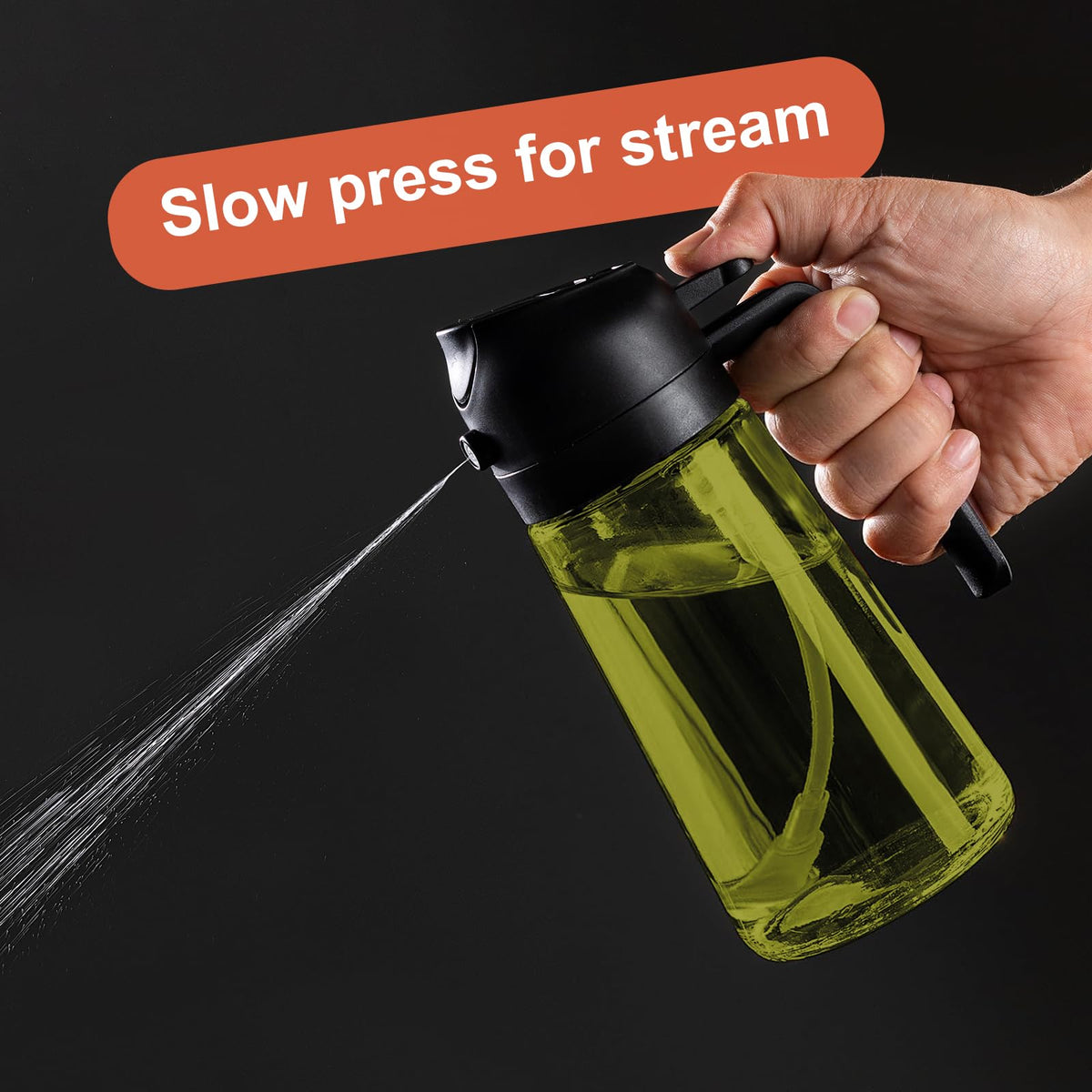 Cxinyi Glass Olive Oil Dispenser Bottle, 16 oz/470 ml, Black